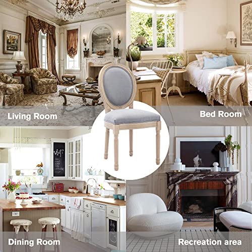 Nrizc French Bistro Chairs Set Of 4, French Country Farmhouse Wood Round Back Dining Chair, For Dining Room/Living Room/Bedroom #TOP6