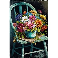 floral art✼•• Designart MT12055-30-40 Roses & Gerber Flowers Watercolor Floral