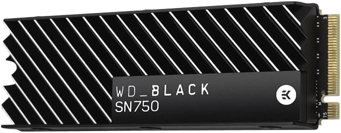 WD_BLACK 1TB SN750 NVMe Internal Gaming SSD Solid State Drive with Heatsink - Gen3 PCIe, M.2 2280, 3D NAND, Up to 3,470 MB/s - WDS100T3XHC