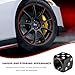 MUQIDA 4PCS Dice Style Tire Valve Stem Caps, Aluminum Dice Automotive Tire Air Valve Stem Covers, Airtight Tyre Dust Caps for Auto Bike SUV Trucks Motorcycles, Car Accessories (Black)