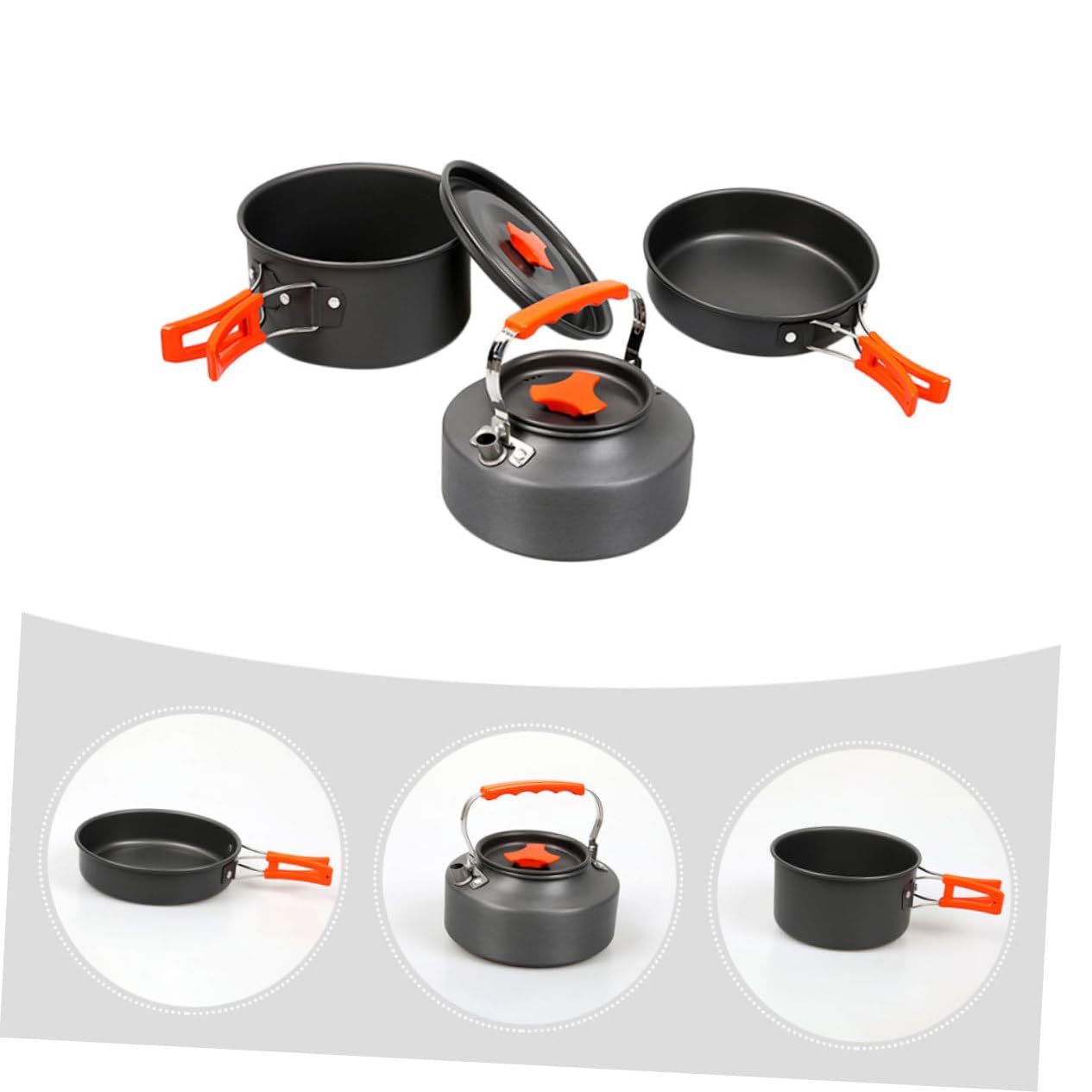 POPETPOP Kit De Casserole Bouilloire De Camping Ustensiles De Cuisine Portable pour Pique- Et Randonnée De Vaisselle Extérieur