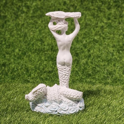 Image of Miniature Vintage Mermaid Statue for Home Decor Resin Figurine for Mini Garden Dollhouse Aquarium Decor Cute Collectible Showpiece Gift Item