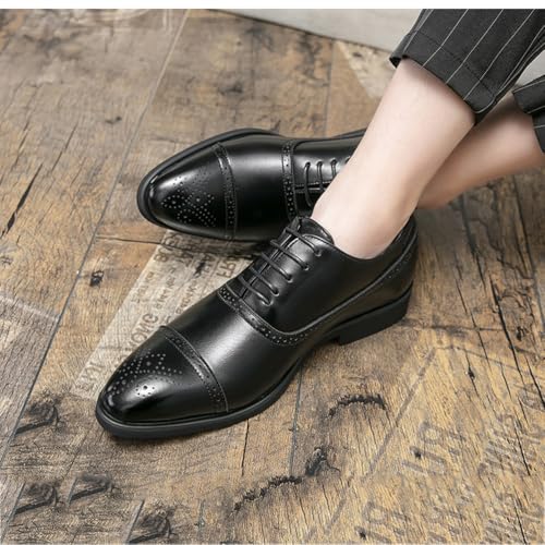 Oxford Shoes for Men Business Derby Shoes Formal Dress Shoes Mens Classic Lace Up Brogues Shoes3