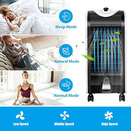 image for COSTWAY Portable Evaporative Cooler, Cooling Fan with 3 Modes, 3 Speed