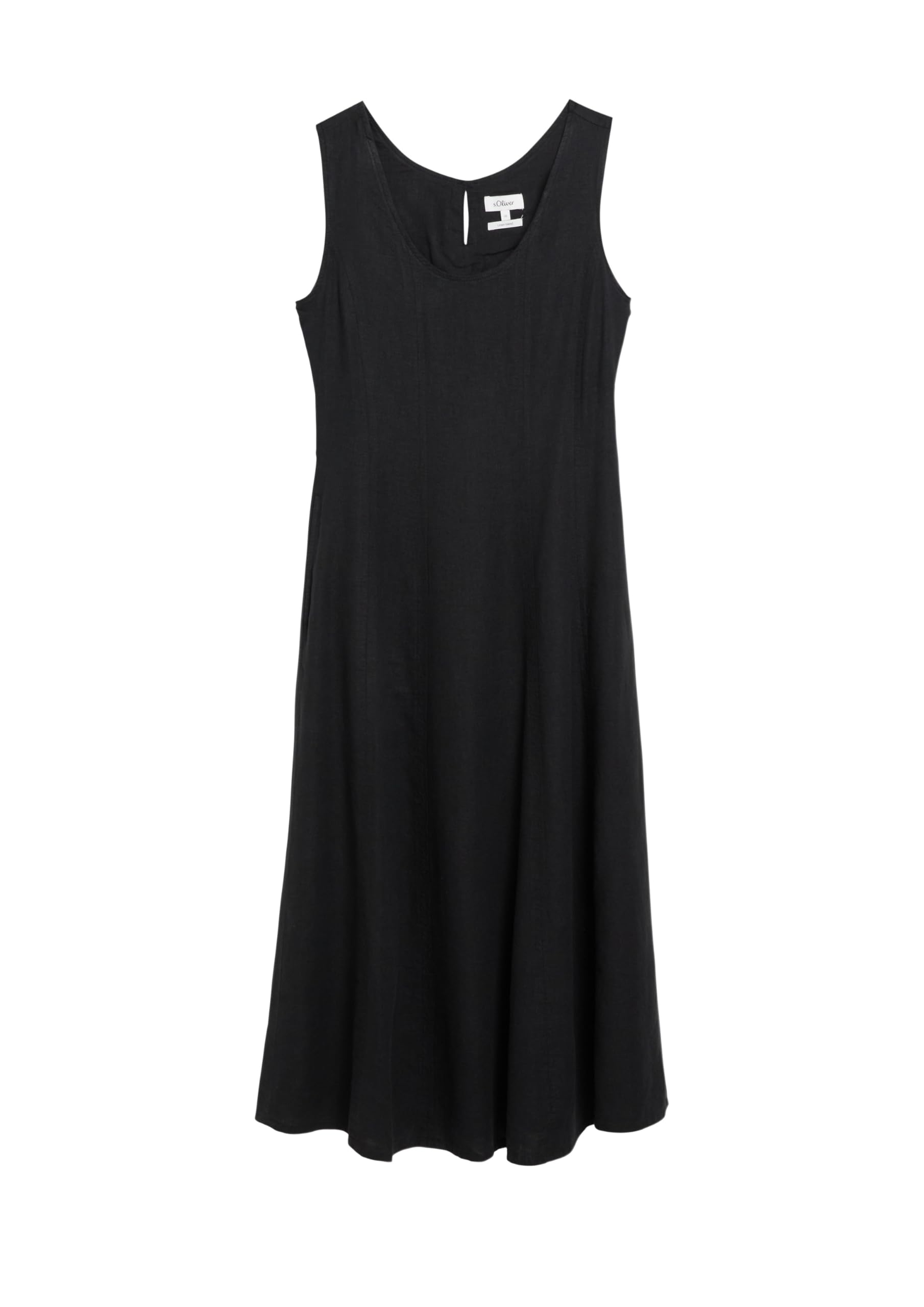 s.Oliver Damen 2179242 Midi Kleid aus Leinenmix (1er Pack)