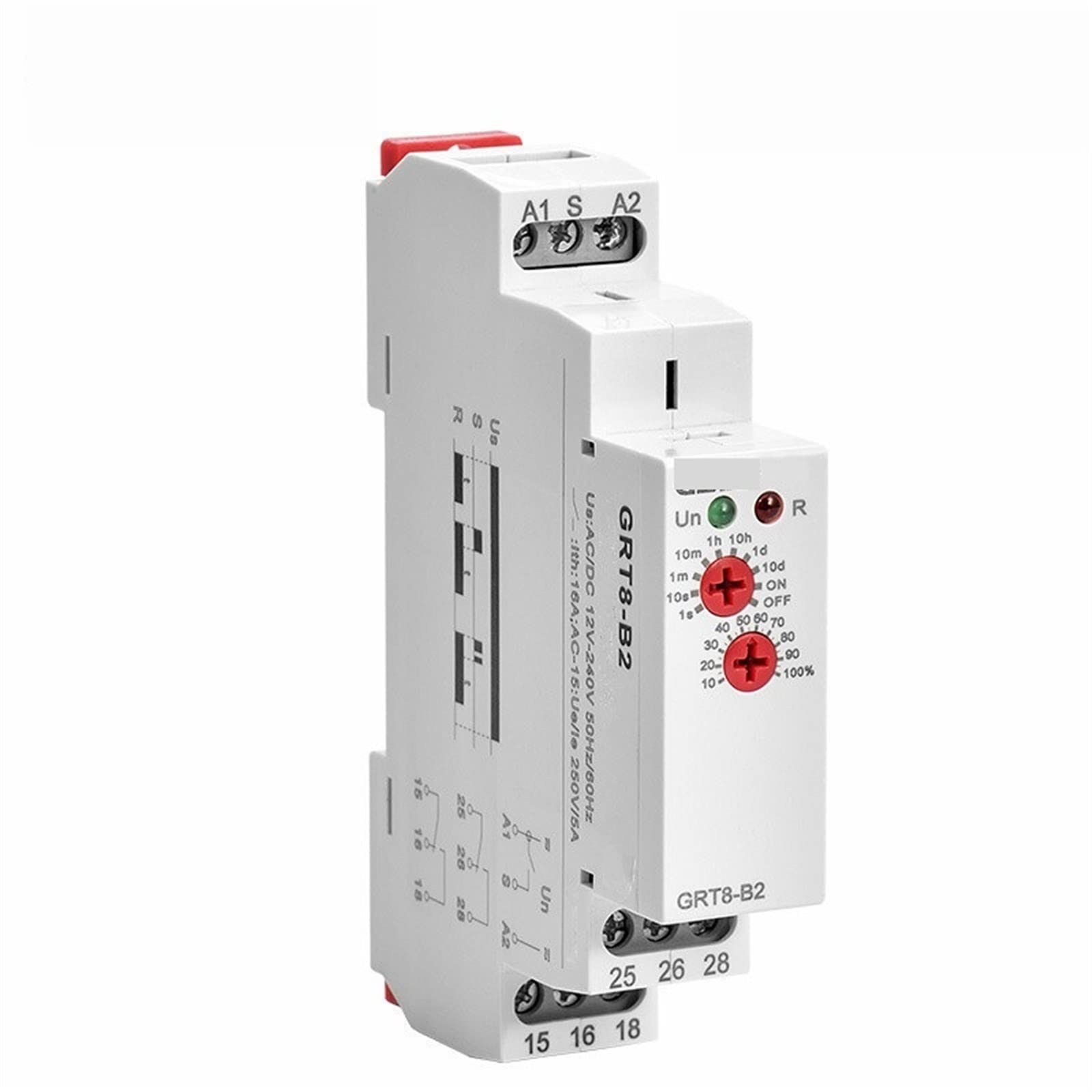 Relé de tiempo GRT8-B2 AC230V de retardo de apagado electrónico de 16A