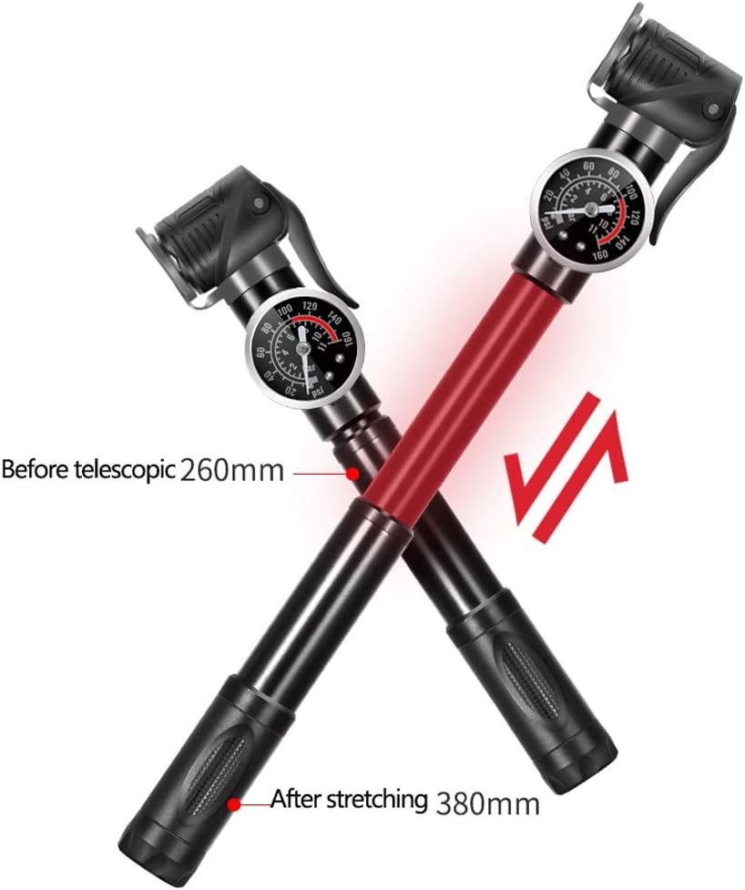 自転車インフレータ高圧ポータブルインフレータ車のインフレータ空気圧縮機車のタイヤのインフレータ ポンプ タイヤ (色 : ブラック)
