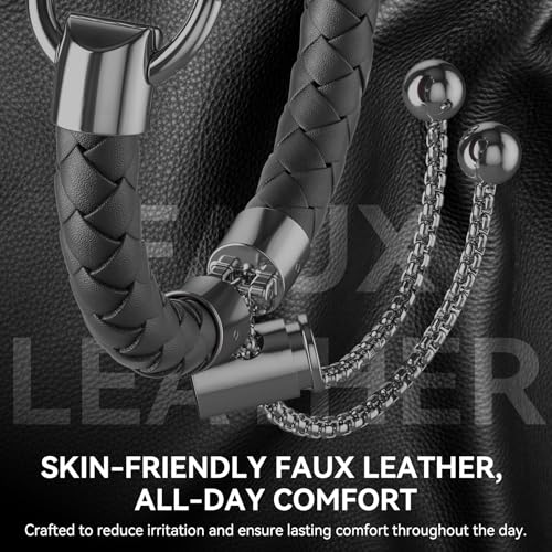 Image of Leather and Metal Band Compatible with Apple Watch Bands for Women,Adjustable Designer Cute Stylish Strap for iWatch Series11 /10 /9 /8 /7 /6 /5 /4 /3 /2 /1 /SE /Ultra