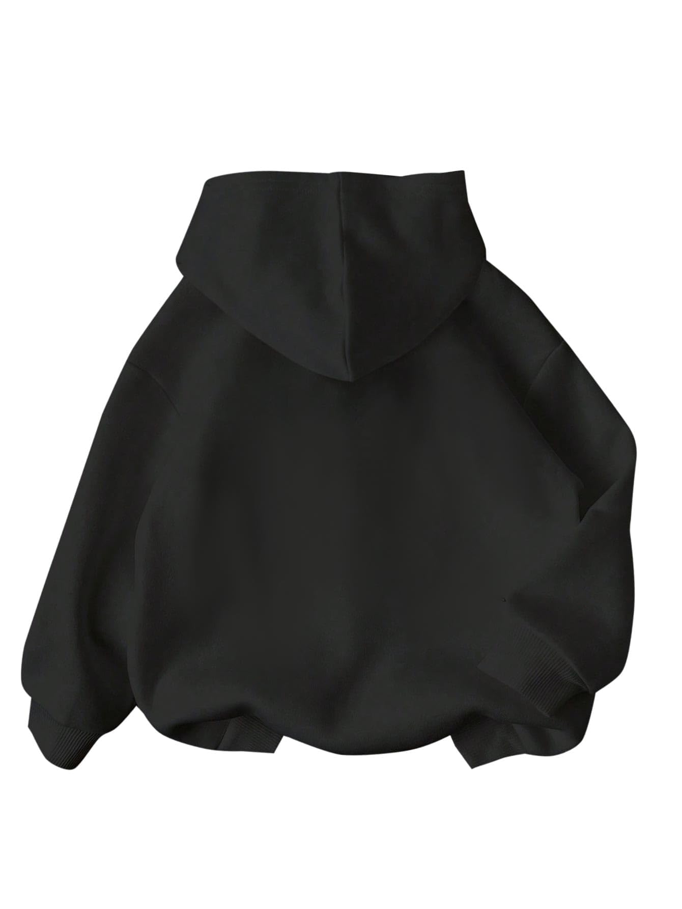 Langärmeliges Kapuzen-Sweatshirt für Mädchen, dicke Grafik, niedlicher Pullover