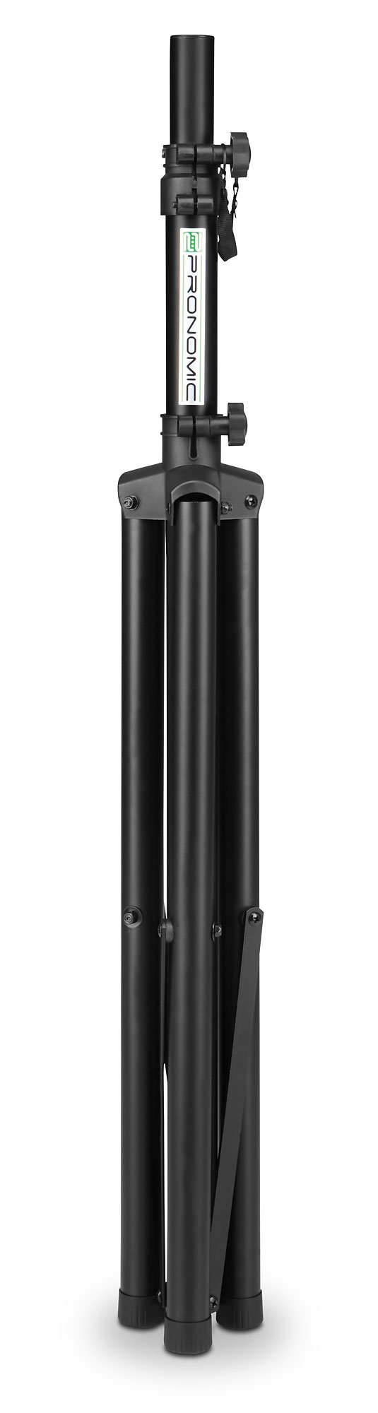 2X Pronomic SPS-1S Pied de Haut-Parleur en Acier - Support de Enceinte, Construction tripode Large et Stable - 120-193 cm - Peut également être utilisé comme Support de fléchettes - Sac Inclus