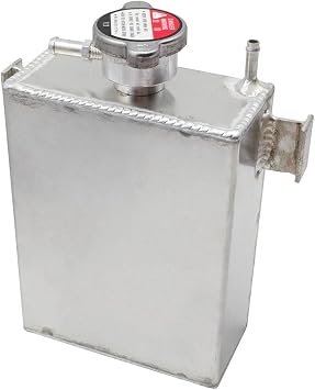 Aluminum Coolant Reservoir Overflow Tank with Cap Compatible with Can-Am Maverick X3 TURBO 2017-2023 Replaces #709200998#709200412#709200163 Natural