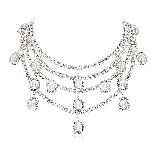 Collier ras du cou vintage avec cristaux brillants idéal pour sublimer une robe de mariée