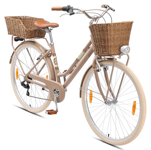 BIKESTAR Alu City Stadt Fahrrad 28 Zoll | 18 Zoll Rahmen, 7 Gang Shimano...