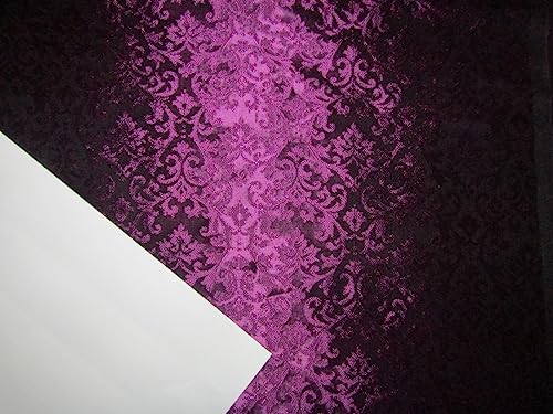 Brocart de soie violet 147,3 cm BRO188 pour vêtements structurés - 3