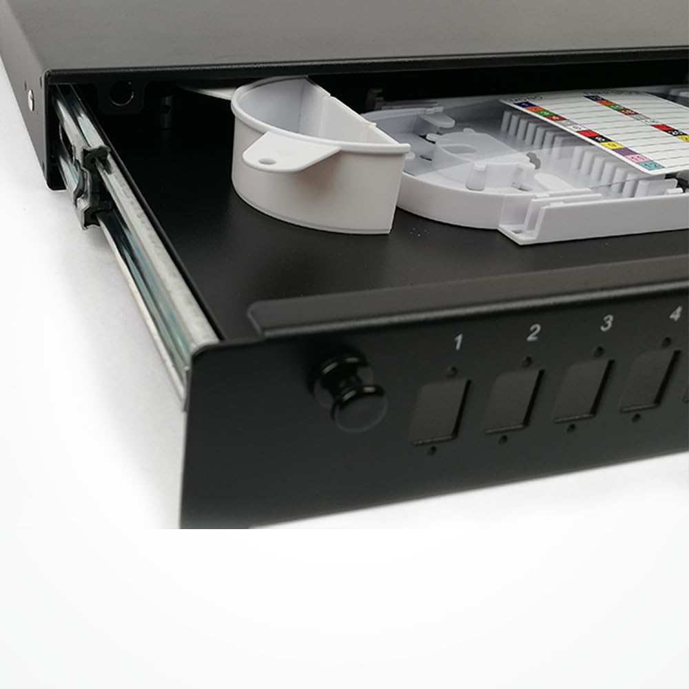 Silex | PatchPanel Fibra Óptica 1U para Rack 19” | Gestión Profesional de Redes FTTH y CPD | Incluye Frontal 24 Puertos SC y Portafusiones | Adaptadores SC No Incluidos | Uso Telecom
