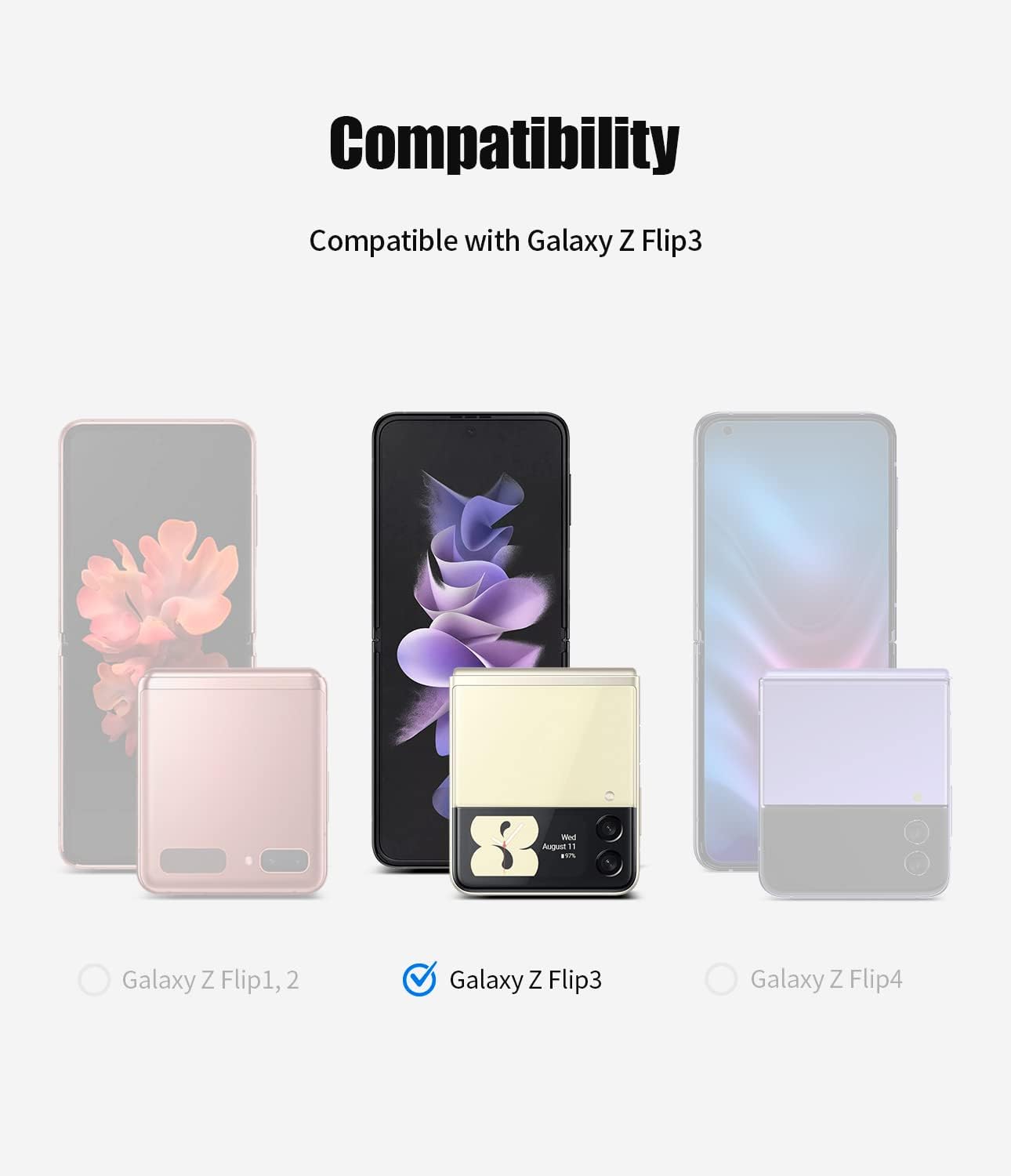 GOOSPERY Wallet Case Compatible with Galaxy Z Flip 3, Detachable Card Holder 2 Card Pocket Storage Premium PU Leather Adjustable Cross-Body Strap Attached Earbud Cord Organizer (Gray) - Image 6