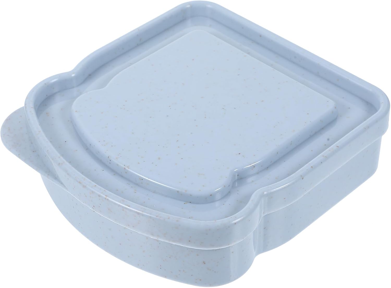 TIDTALEO Sandwich Storage Box Bread Container Portable Blue Toast Holder Food Container with Lid for Lunch and Refrigerator Fresh-keeping