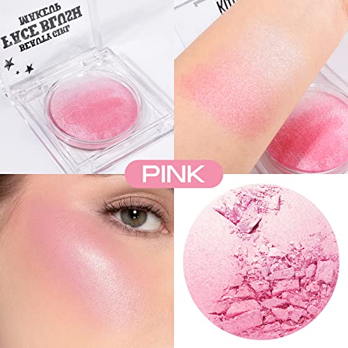 Kyda Pink Blush Powder, Pink Face Highlighter Baked Blush thumb #1
