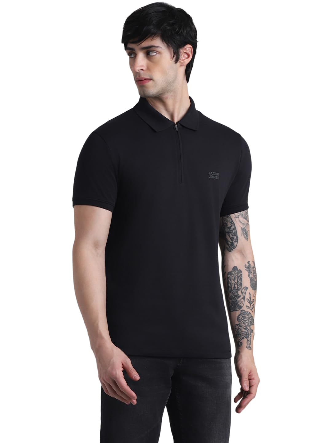 jack & jones Men's Solid Slim Fit T-Shirt-picture-41