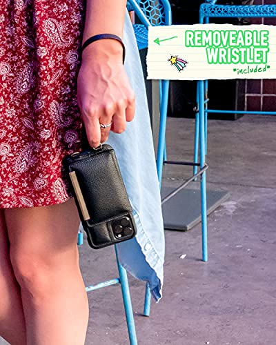 Smartish Iphone 11 Pro Max Crossbody Case For Women - Dancing Queen [Purse/Clutch With Detachable Strap & Card Holder] - Stiletto Black-Gold #TOP3