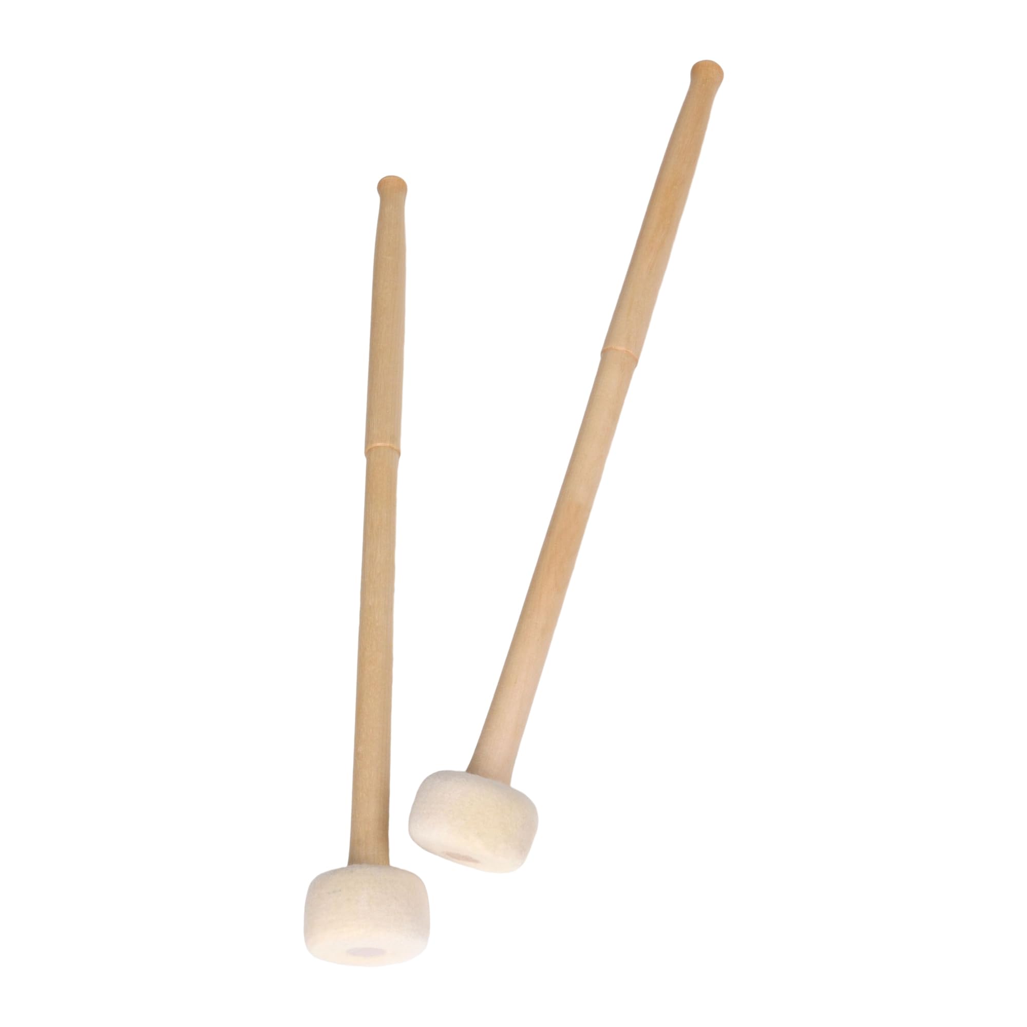 Yibuy Juego de 10 mazos de madera para timbales de percusión con cabeza de fieltro para bombo