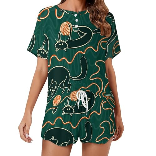 Pyjama court femme fluide style homewear chic pour l'été