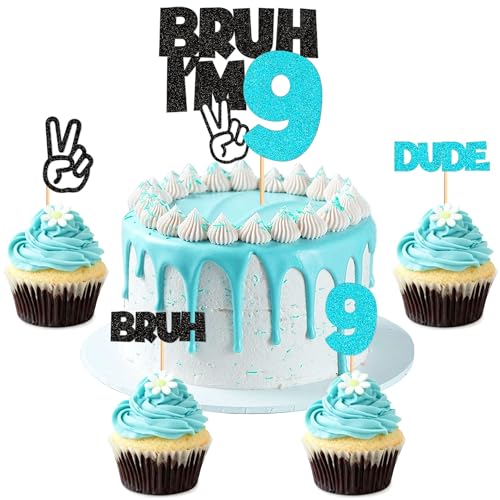 Bruh I'm 9 Cake Topper Bundle