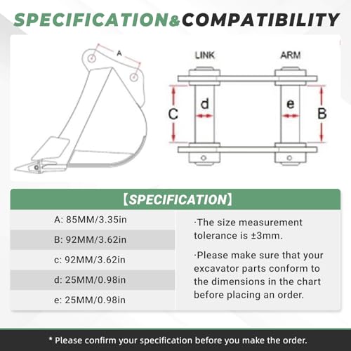 Image of 200mm /7.9'' Mini Excavator Bucket, Yellow Narrow Trench Bucket, Fit for Below 3 Tons Mini Excavator Attachment w /Pins*2#Replace Small Digger Micro Excavator Trenching Backhoe