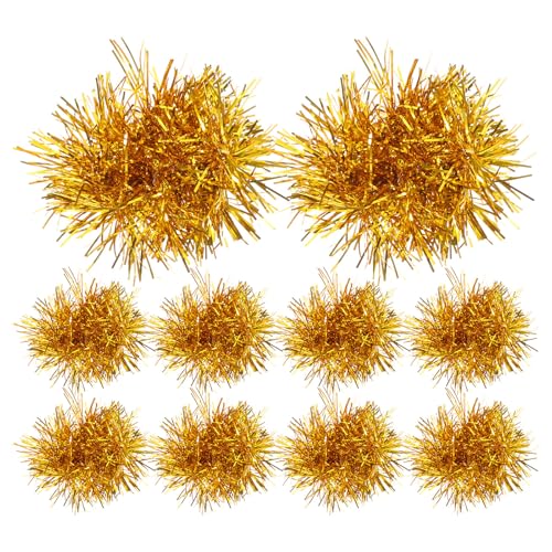 MUELODSIC Pompon Cheerleader Metallici 12 Pezzi, Forniture per Squadra di Tifo Resistenti, Accessori per Spettacoli e Feste Sportive per Ragazzo Ragazza e Squadre di Ballo