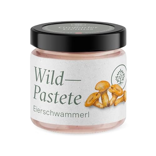 Wild-Leberpastete 100 g – Österreichische Spezialität | Verschiedene Sorten: Eierschwammerl & Kräuter, Preiselbeeren & Pistazien, Trüffel (Pfifferlinge/Eierschwammerl) Wild-Leberpastete 100 g – Österreichische Spezialität | Verschiedene Sorten: Eierschwammerl & Kräuter, Preiselbeeren & Pistazien, Trüffel (Pfifferlinge/Eierschwammerl)