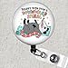 Funny Downward Spiral Badge Reel, Cute Possum Button Badge ID Holder, Retractable Reel for Nurses, Office, Students, Mental Health Gifts, Funny Gift for Coworkers
