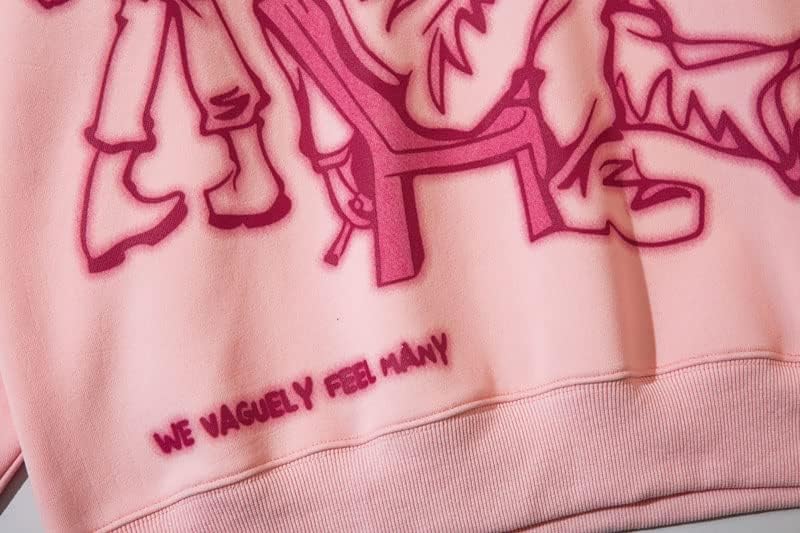 COOLMONAR Mens Cartoon Graphic Hoodies Streetwear Hooded Sweatshirt Pullover Hip Hop Fashion Y2K Hoodies Unisex - Image 4