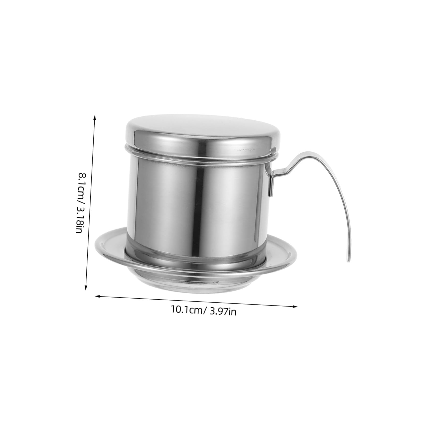 Cabilock Vietnamese Coffee Maker Stainless Steel Drip Filter Brewer for Home Outdoor Reusable Coffee Pot for Precision Brewing Elegant Design Single Serve