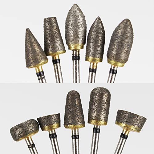 Kit de 10 fresas de diamante sinterizado para pulir y grabar miniatura 3