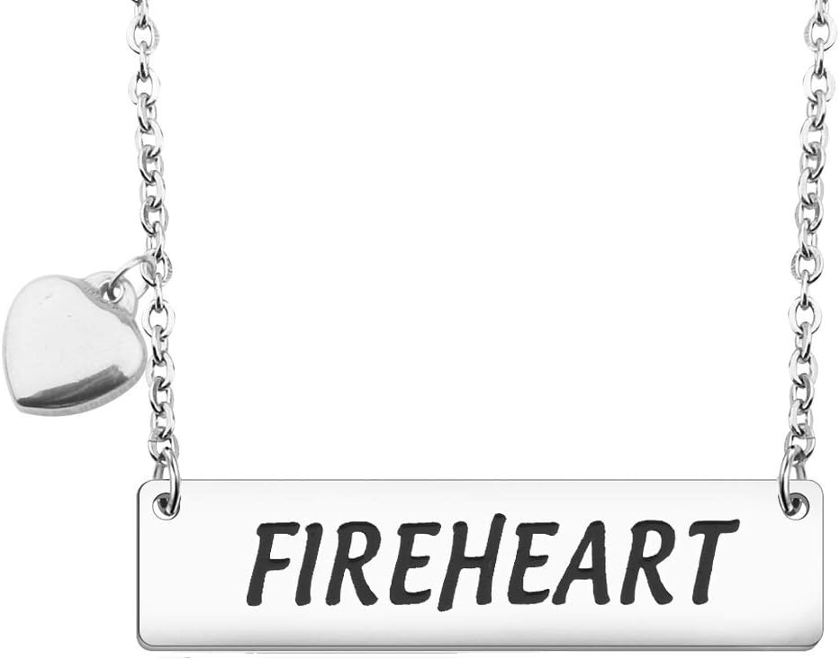 MAOFAED Fireheart Necklace Fandom Gift Fantasy Novel Lover Gift Girlfriend Gift Gift for Her