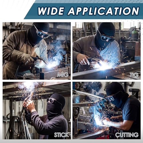 Image of Tellegloww 1 Set Auto Darkening Welding Glasses with Replacement Lenses, Solar Welding Goggles for Tig Mig Mma Plasma Cutting