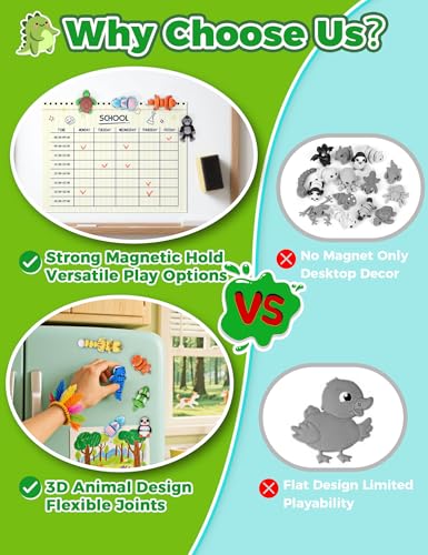 Imanes Decorativos Animales Mini 3D para Nevera 15 piezas miniatura 5