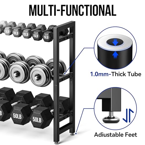 Image of 3 Tier Dumbbell Rack, Weight Rack for Home Gym