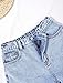 oyyniis Girl's Bow Jean Shorts Ripped Cute Y2K High Waist Straight Leg Denim Shorts Trendy Teen Girls Fashion