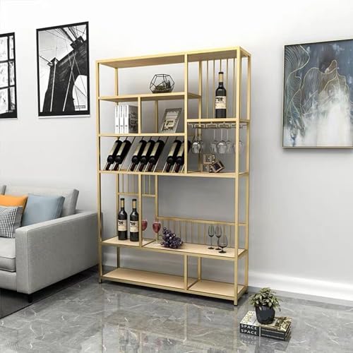 Soporte para botellas de vino Metal Gold 120x30x183cm miniatura 4