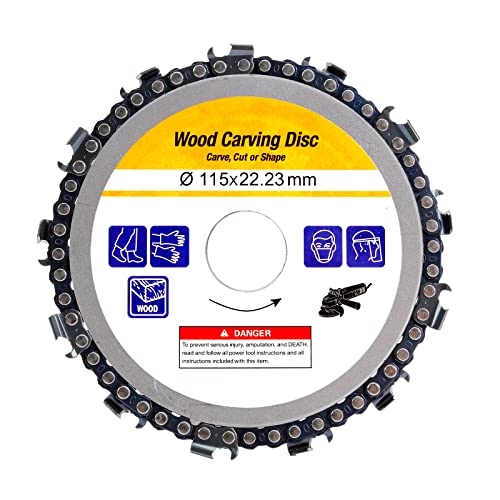 Bpjowvil HX-144-S 4-1/2 Inch Angle Grinder Disc 13 Teeth Chain Plate Wood Carving Disc Cutting Blade cover