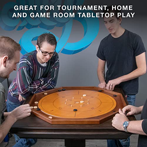 Juego de Mesa Crokinole y Damas 24 Discos Madera miniatura 5