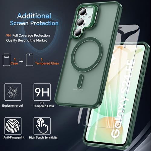 Protection Samsung S24 FE MagSafe antichoc translucide avec vitre