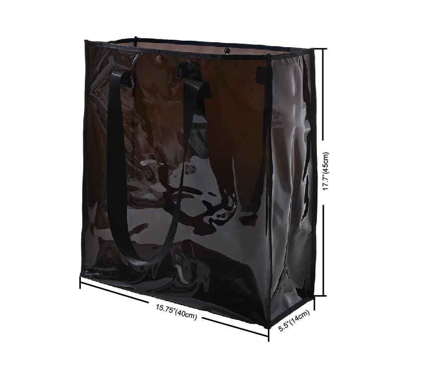 Bolso tote de vinilo PVC transparente extragrande miniatura 2