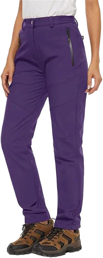 Women's Insulated Fleece Lined Pants Warm for Snow Skiing Snowboarding Winter Hiking