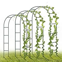 YAOBLUESEA Rosenbogen aus Metall, 3 Stück 240 x 140 x 38cm Gartenbogen Dekoration mit Pflanzen, Blumen, und Ballon für Geburtstage, Hochzeiten, und Romantische Abende (Grün)
