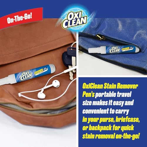 oxiclean on the go stain remover pen for clothes portable instant travel size stick safe cloth stain remover for makeup food and drink stain pen for clothes pack of 3