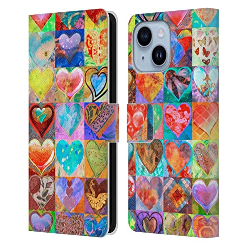 Étui portefeuille en cuir iPhone 14 Plus coloré Aimee Stewart parfait pour votre quotidien chic