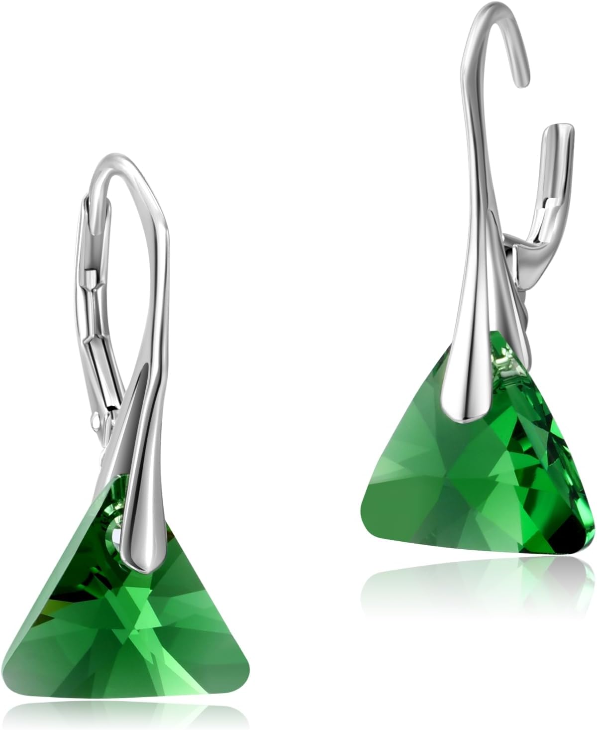 Chic Bijoux Austrian Crystal Earrings for Women Dangling, with 925 Sterling Silver Leverbacks, Gemstone Earrings for Ladies, Jewelry for mom