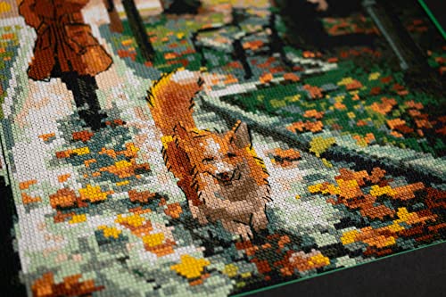 Image of RIOLIS - Night Park 2064, Cross Stitch Kits 11 inch x 15 inch, Cross Stitch Kits for Beginners & Advanced, Crossstitching Kit Adult, Embroidery Counted Stitching Kit